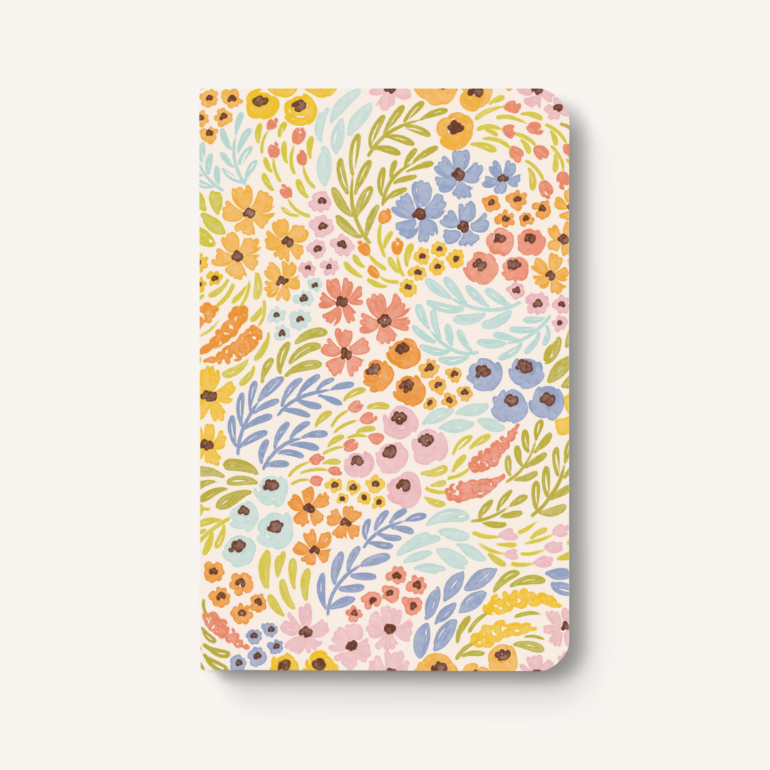 Pastel Wildflower Dotted Notebook