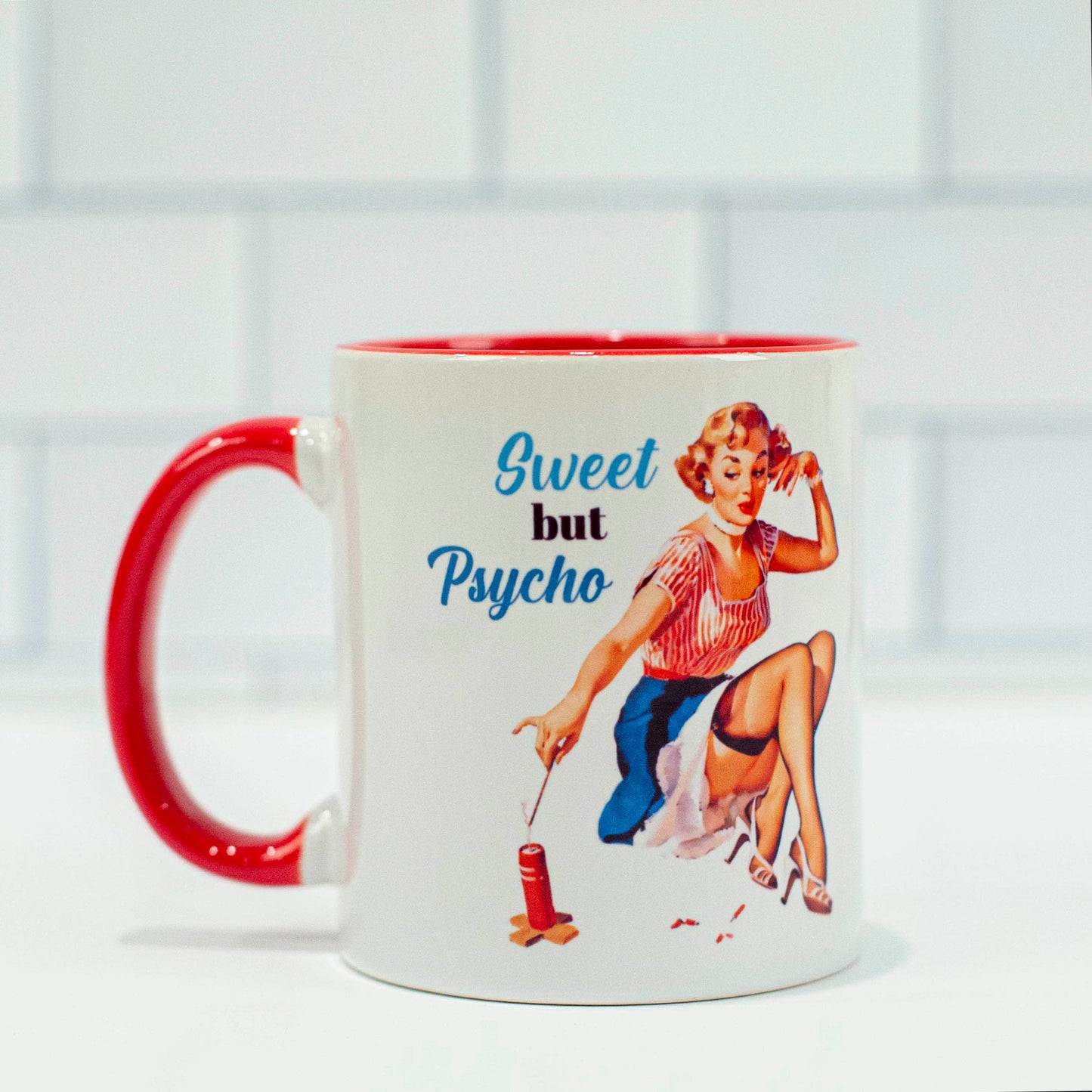 Sweet But Psycho Pinup Coffee Mug