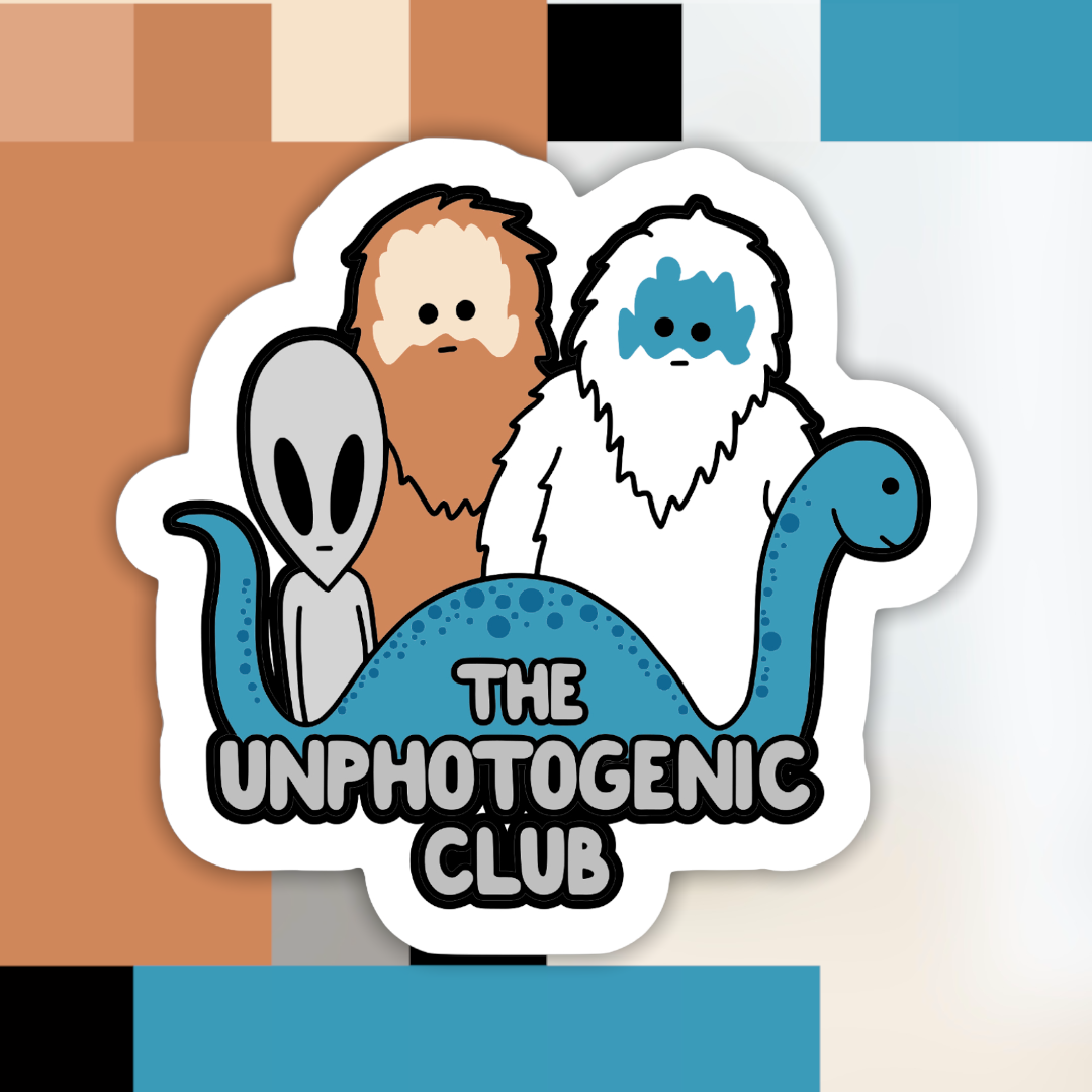 The Unphotogenic Club Bigfoot Sticker