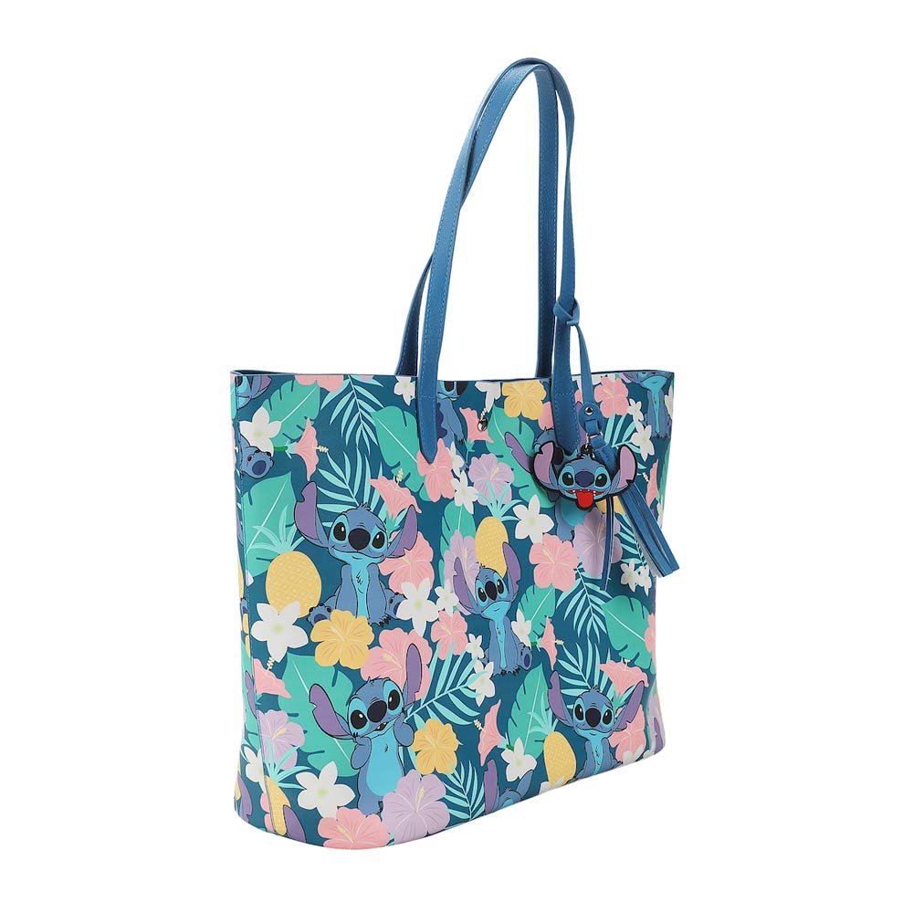 Disney Stitch Tropical Floral Tote