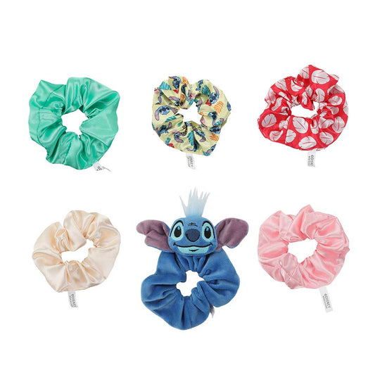 Disney Stitch 6 Pack 3D Plush Scrunchies