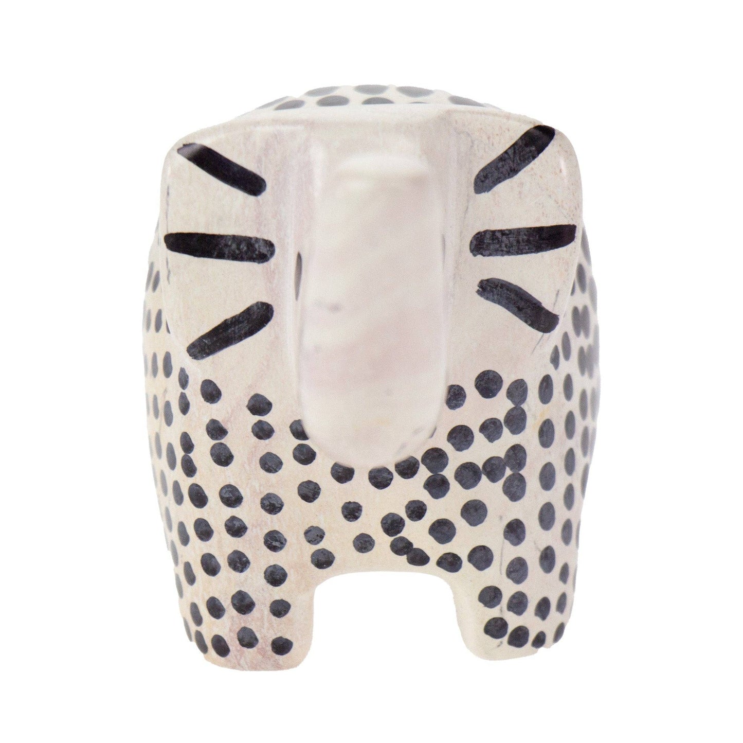 Soapstone Elephant with Natural Black Accents