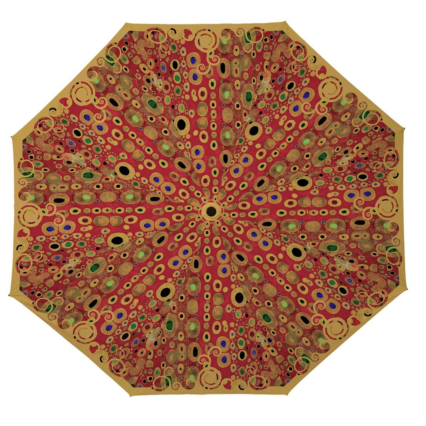 Klimt "Hope II" Red Folding Travel Umbrella