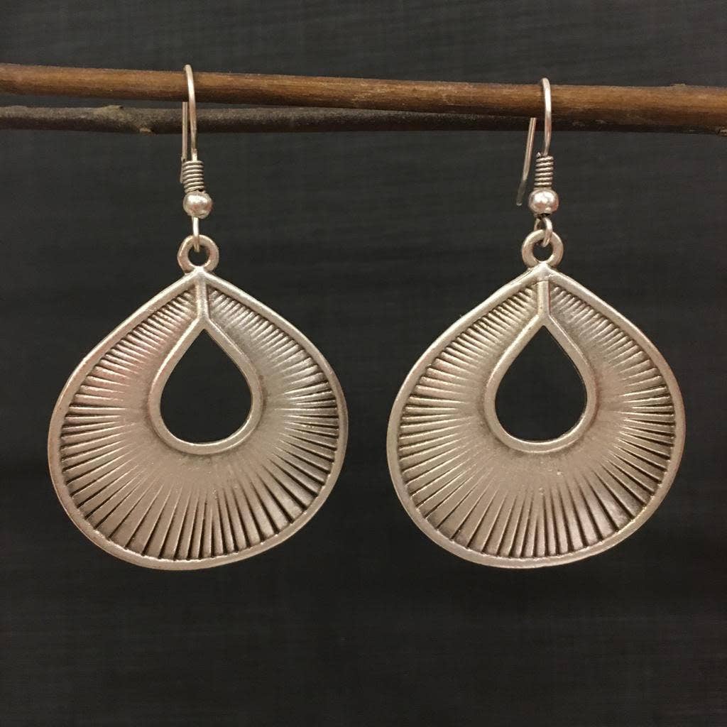 Inner Open Tear Drop Earrings