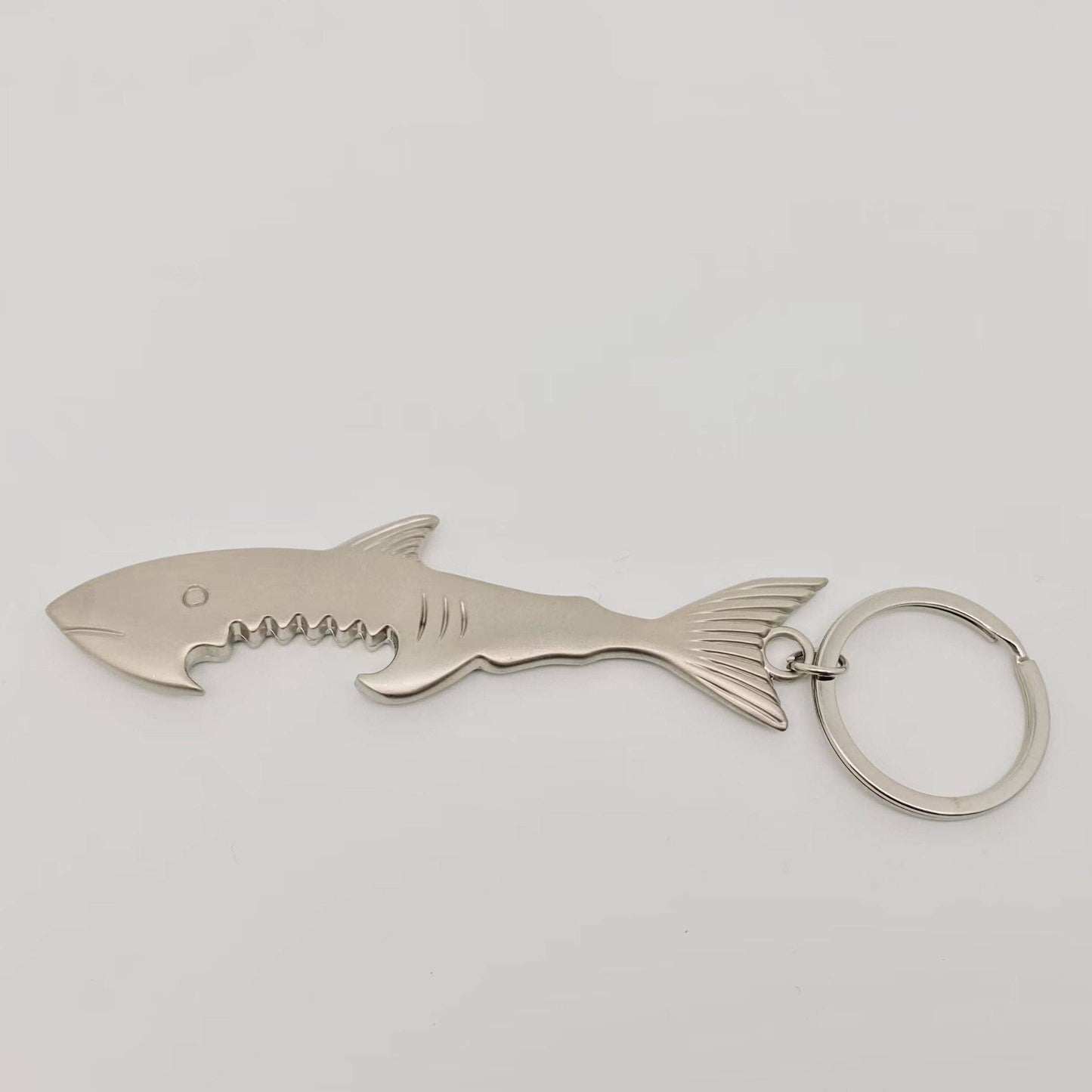 Shark Shaped Bottle Opener Keychain