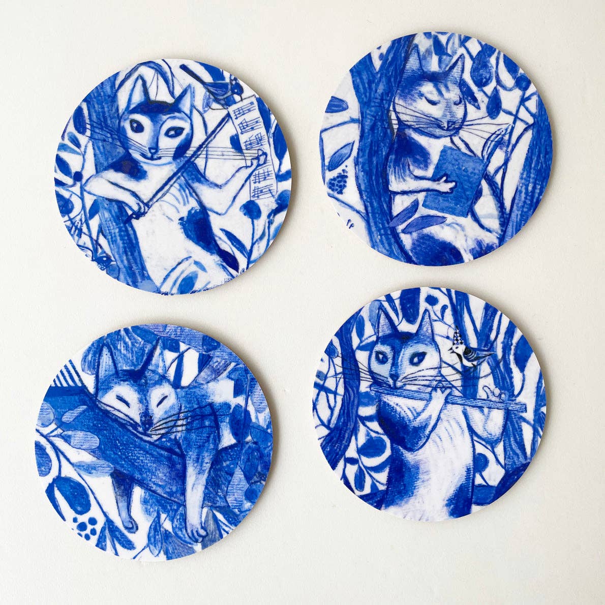 Whisker Violin Coasters (set of 4)