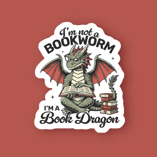 I’m a Book Dragon Sticker