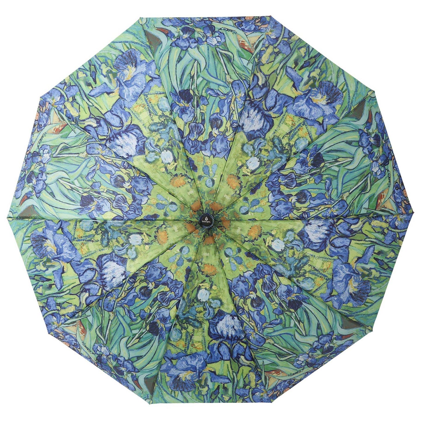 RainCaper van Gogh Irises Folding Travel Umbrella