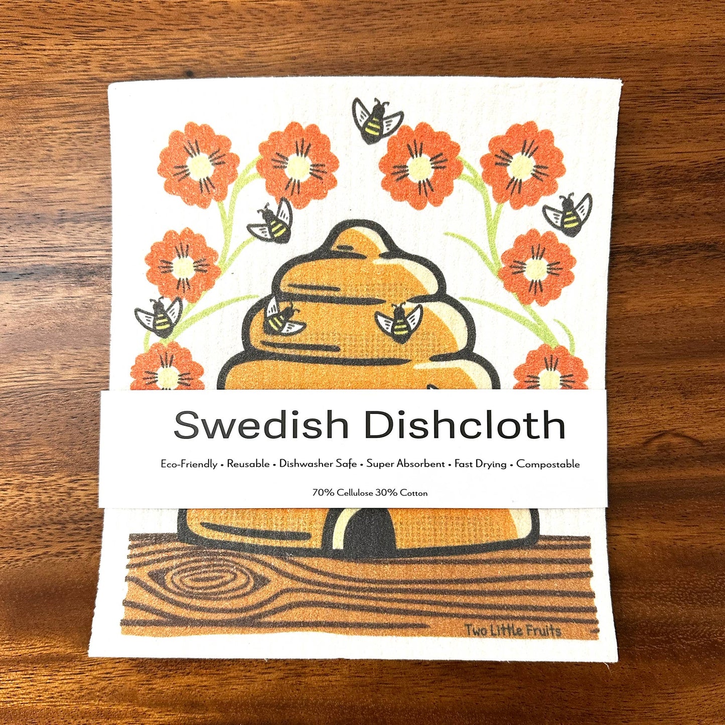 Honeybee Swedish Dishcloth