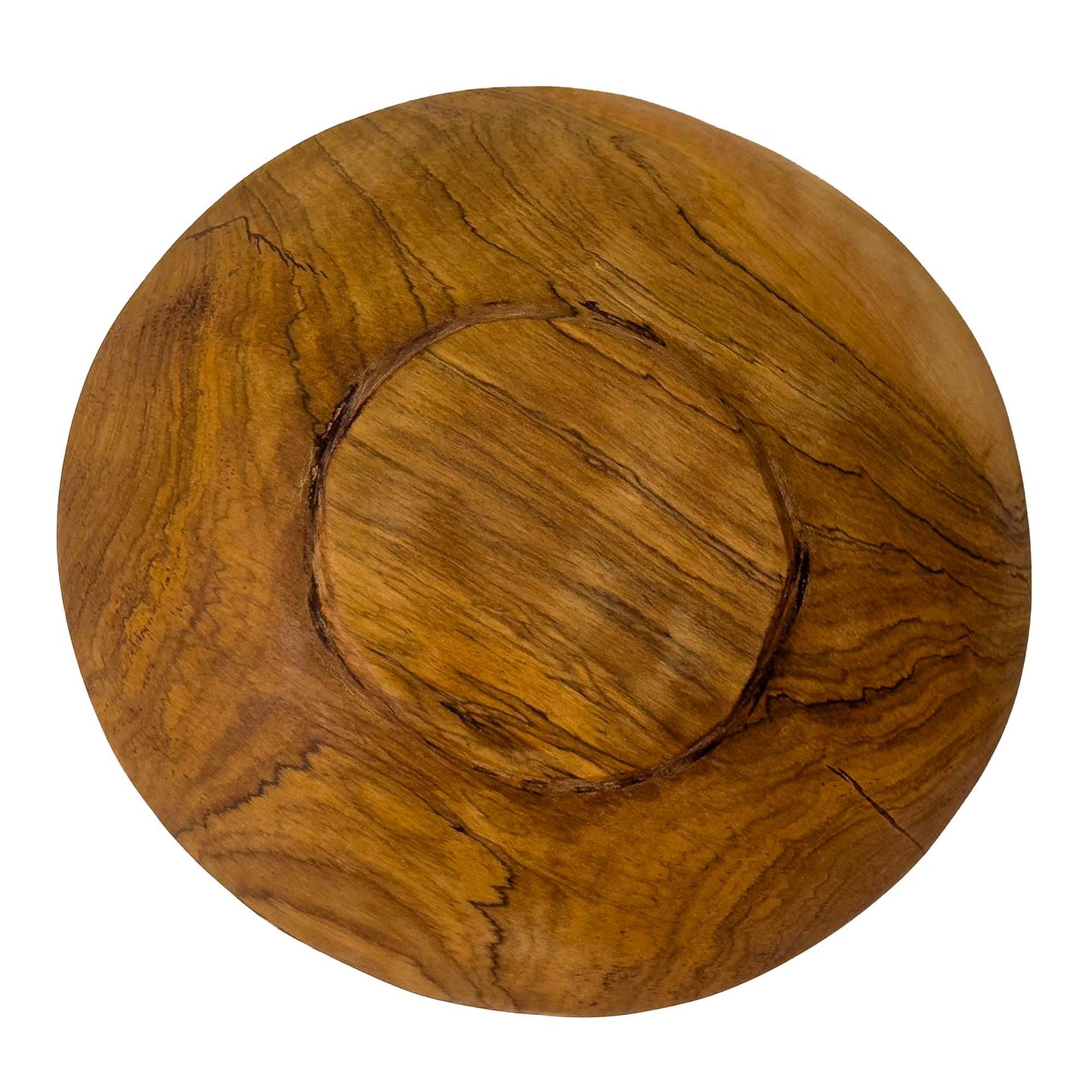Olive Wood Round Divided Serving Platter