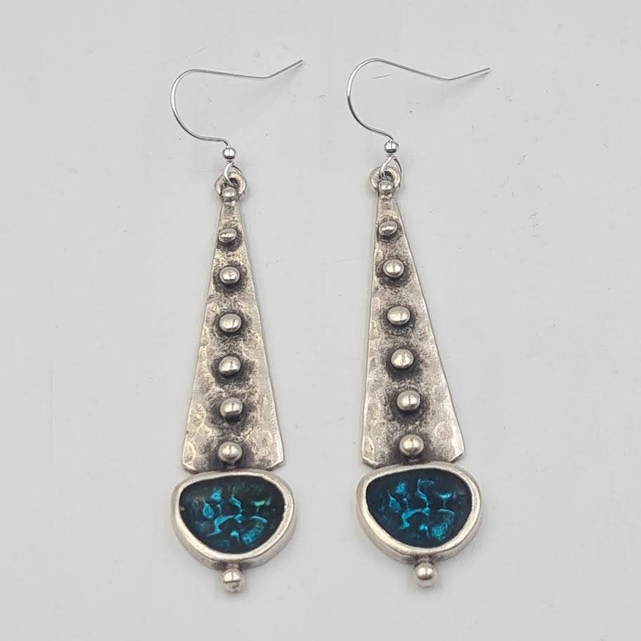 Celestial Talisman Enamel Earrings