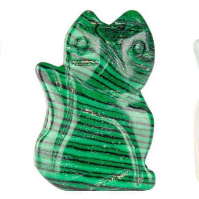 Gemstone Cat-  Malachite