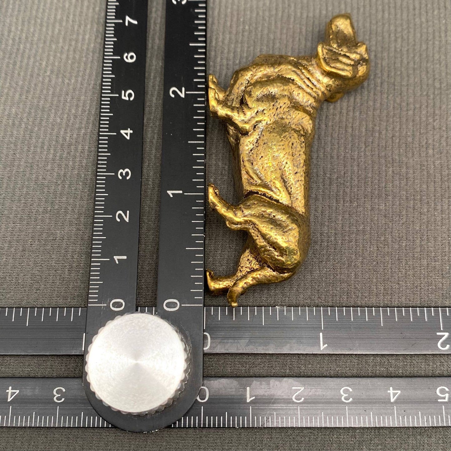 Brass Dachshund Dog Figurine
