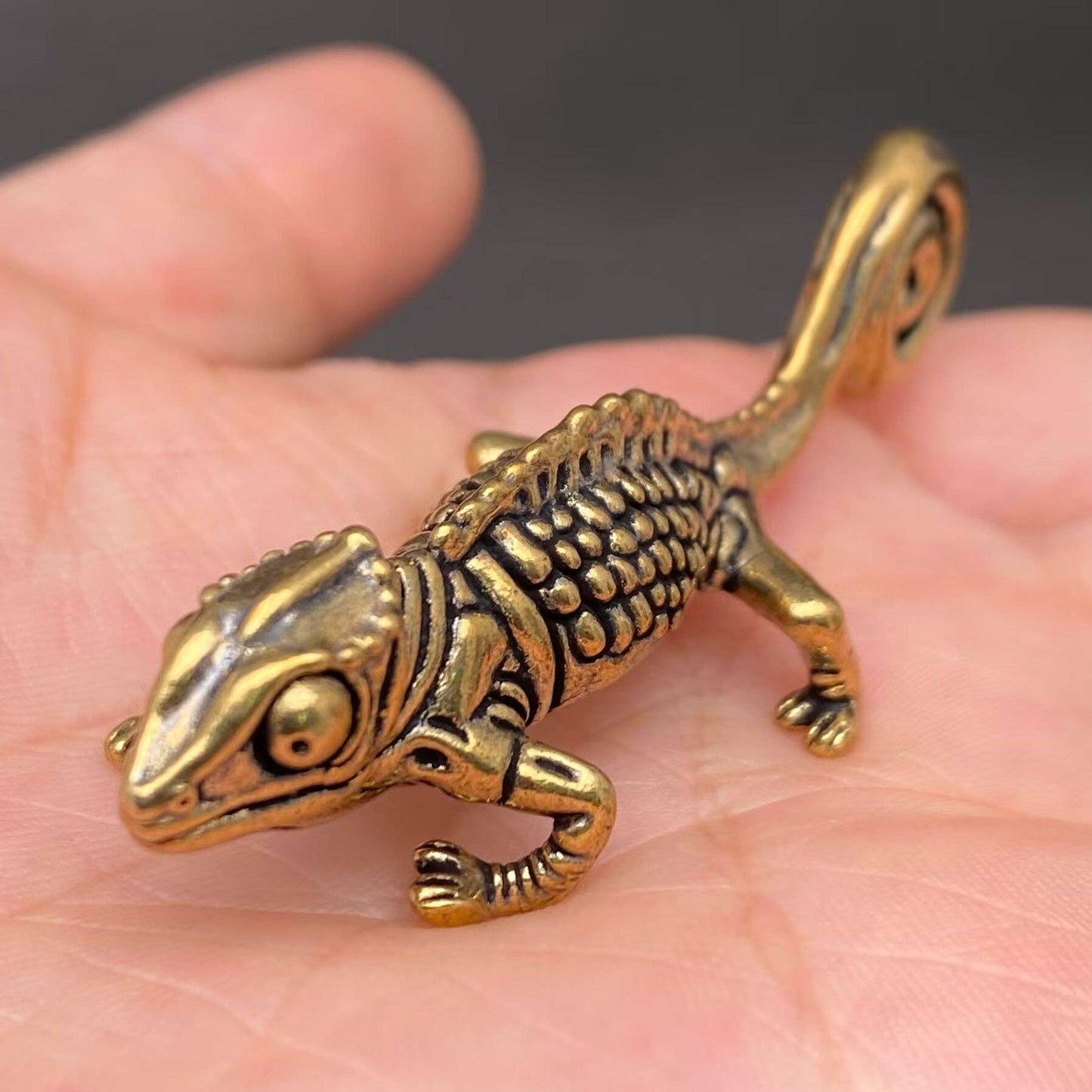 Brass Lizard Figurine