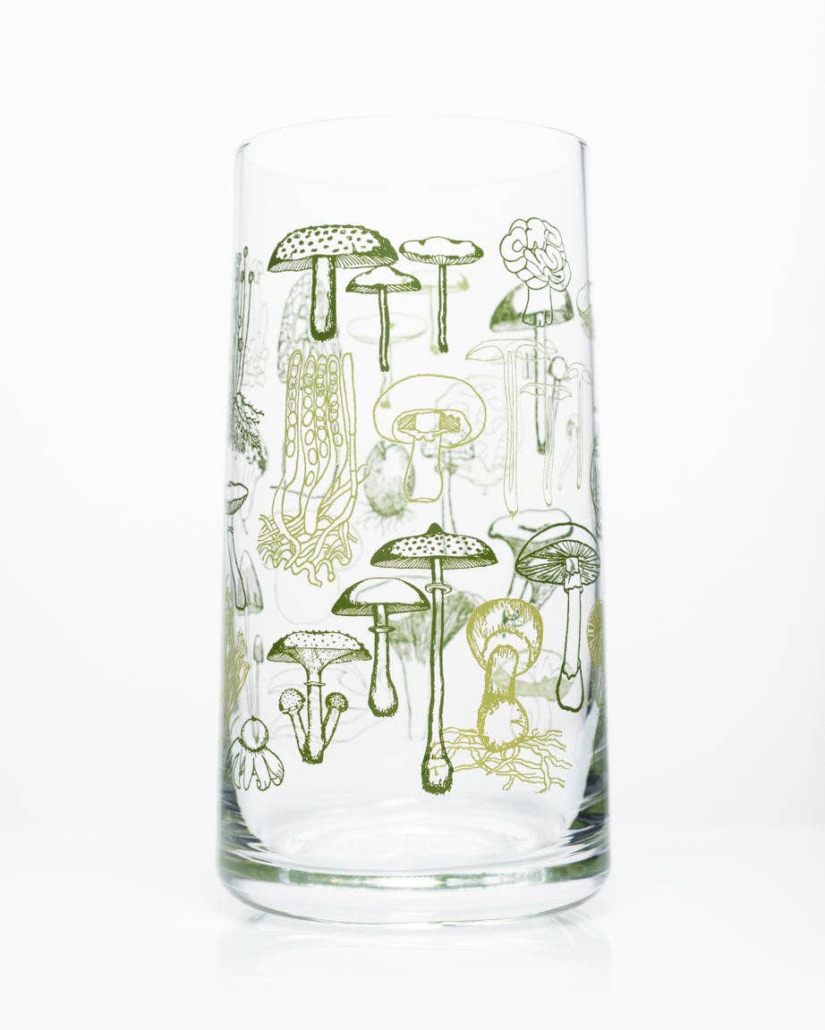 Mushrooms Drinking Glass