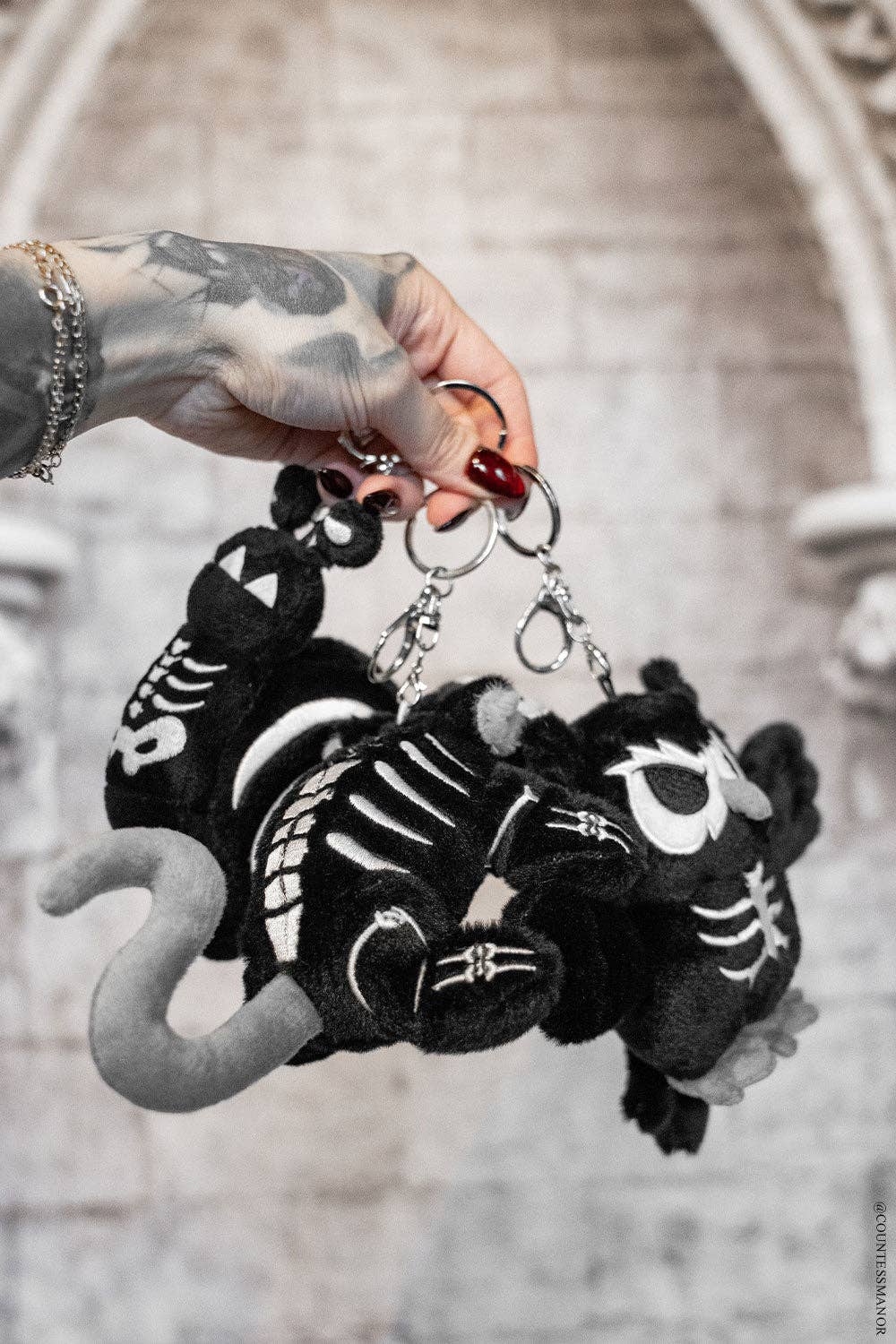 Skelehoot Owl Plush Keychain