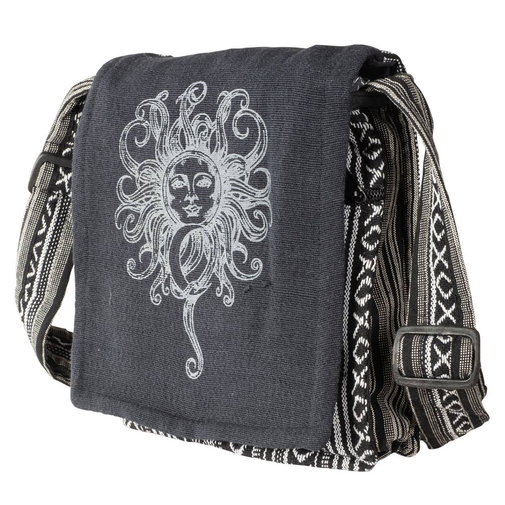 Black Sun & Moon Crossbody Bag