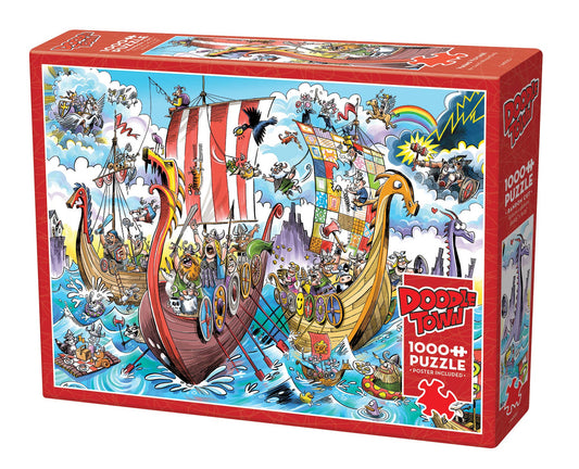 DoodleTown: Viking Voyage 1000pc puzzle