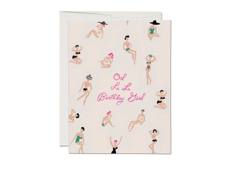 Ooh La La birthday greeting card