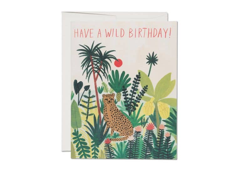 Cheetah Birthday greeting card