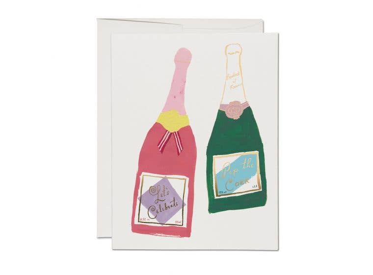 Champagne congratulations greeting card