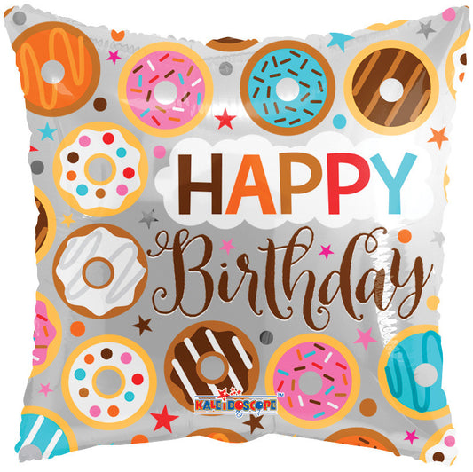 Donuts Happy Birthday Foil Balloon
