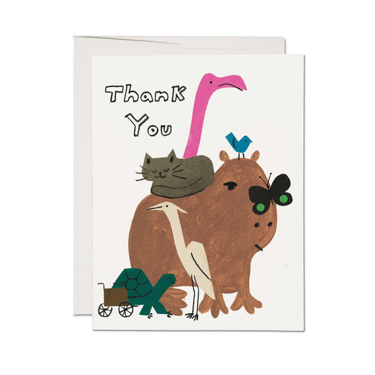 Capybara Friend greeting card