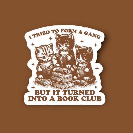 Book Club Cats Sticker