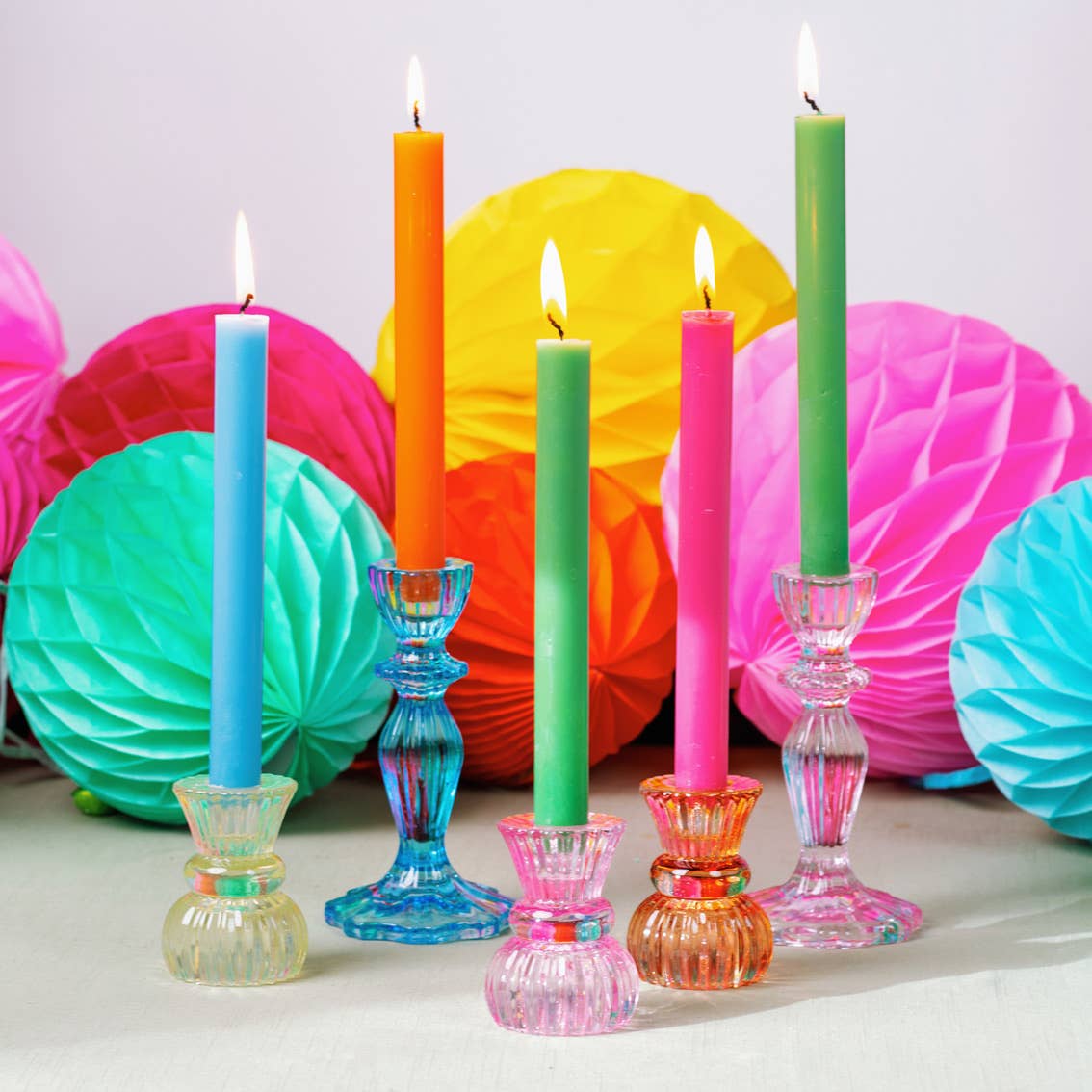 Small Glass Candle Holders Starter Set - Home Décor