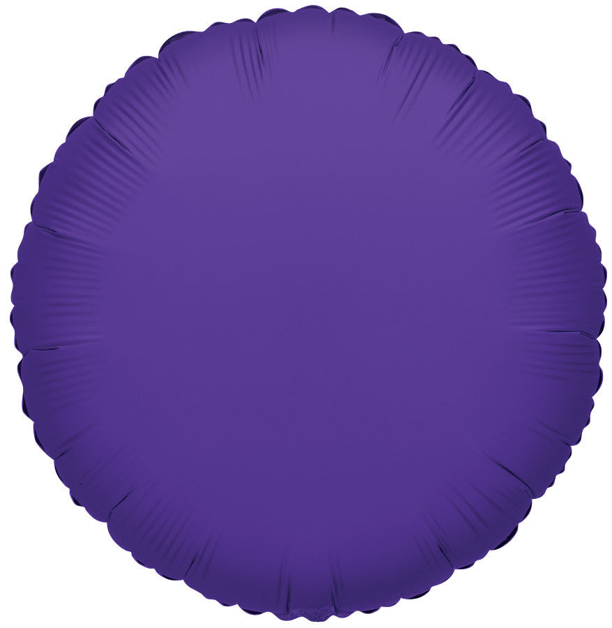 18" Purple Circle Foil Balloons