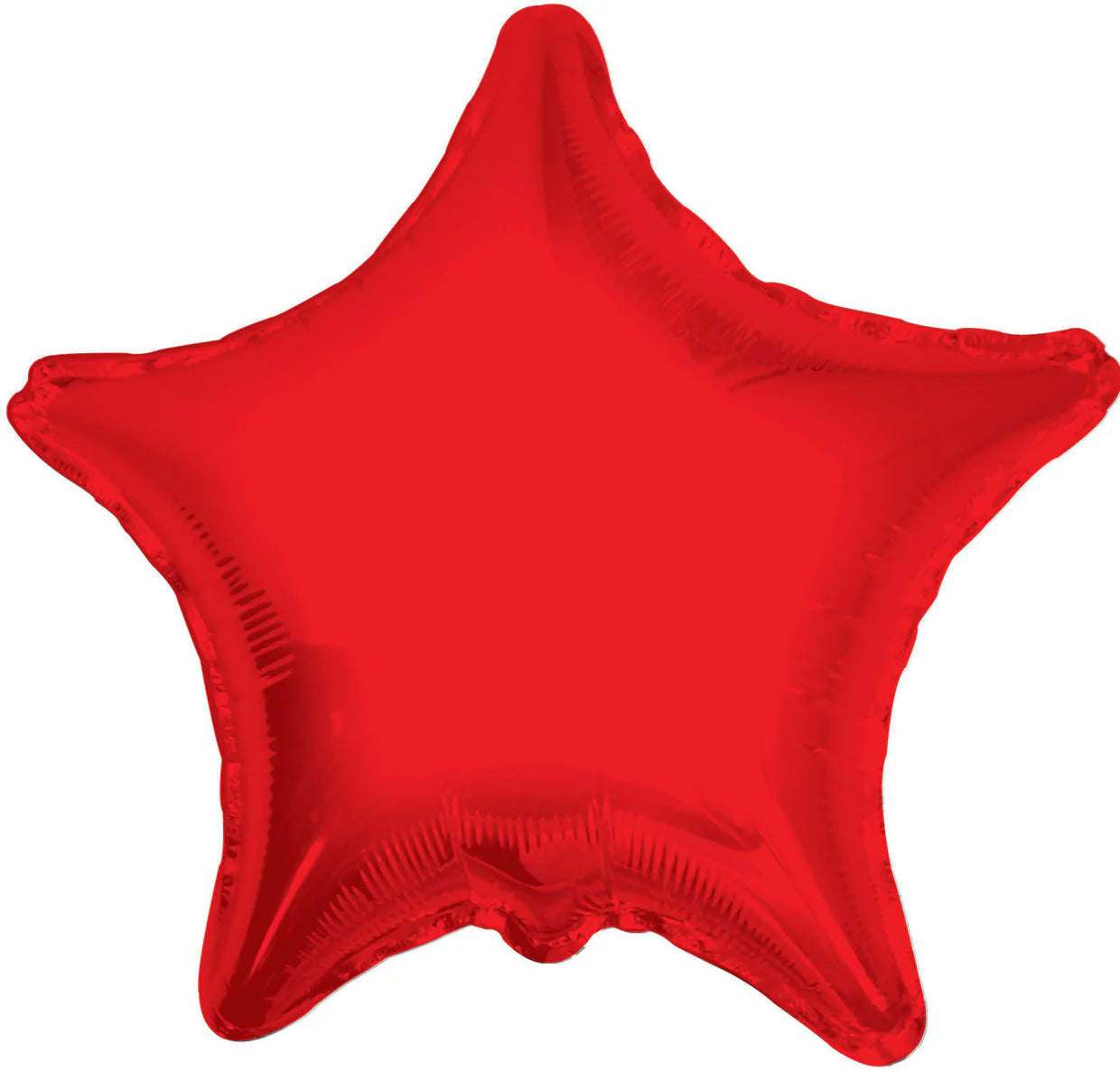 Red star shaped balloon on a white background