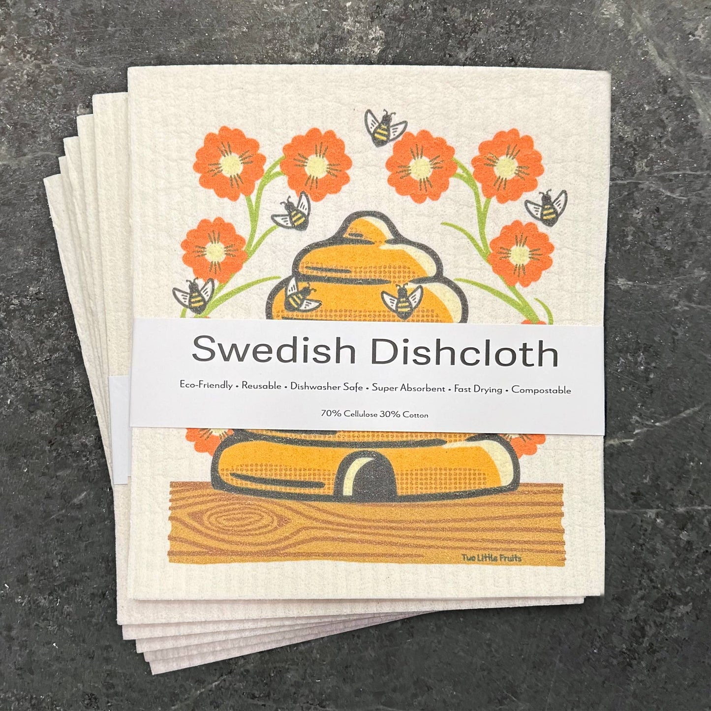 Honeybee Swedish Dishcloth