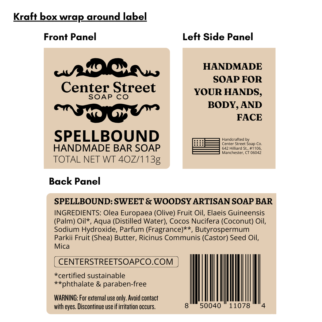 Spellbound Customizable Halloween Handmade Bar Soap - 4oz