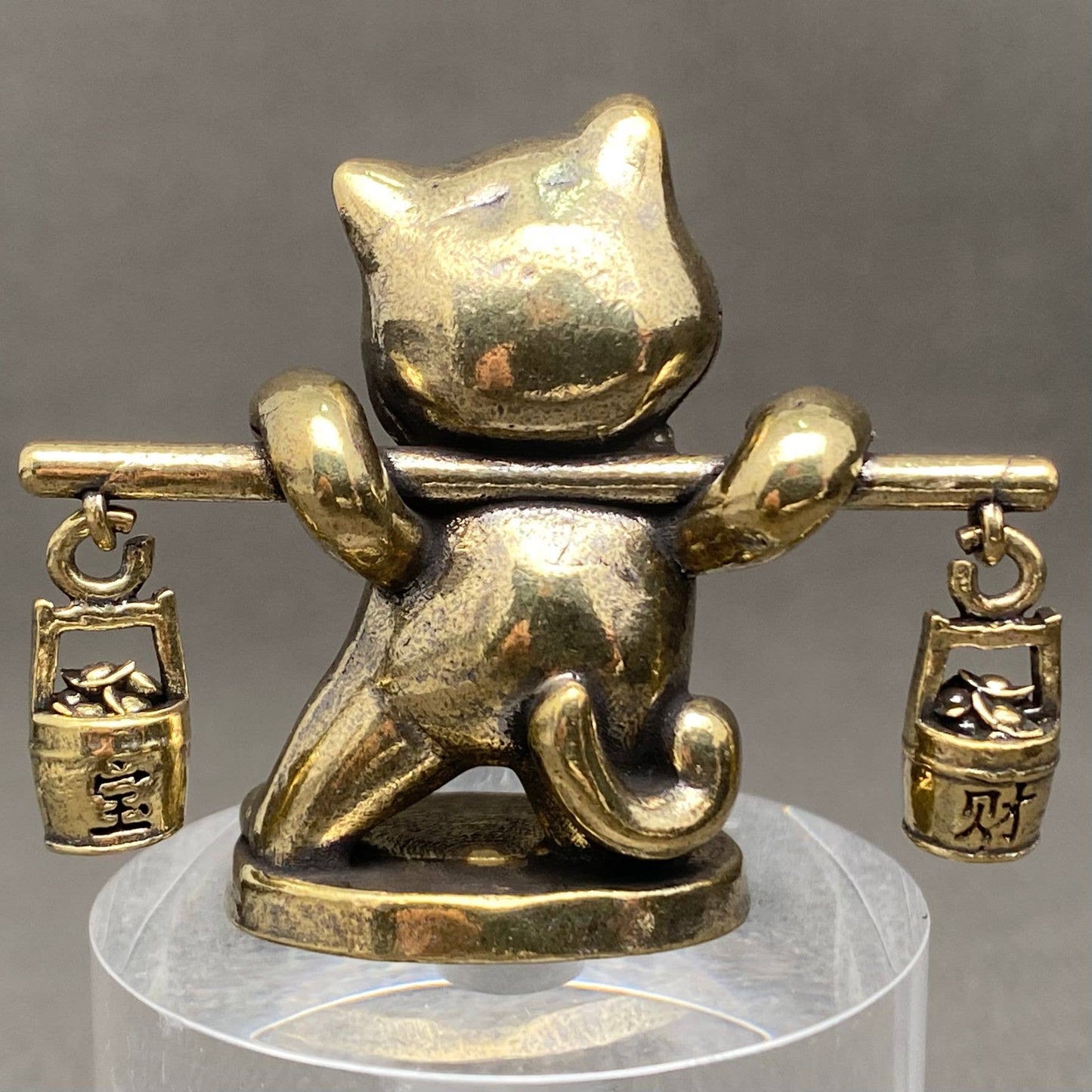 Brass Treasure Cat Figurine