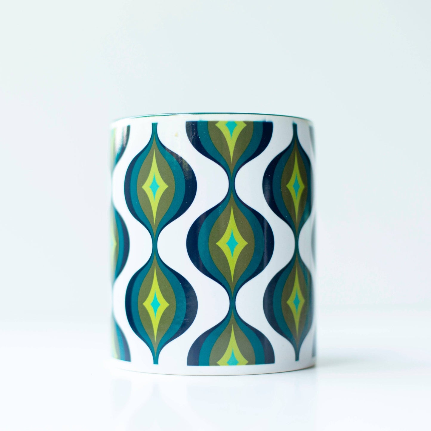 Mid Century Diamond Waves Coffee Mug