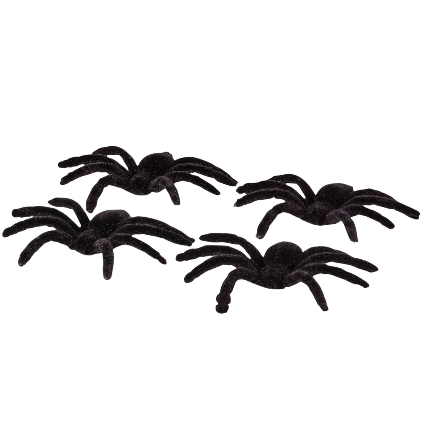 Black Flocked Spider Set