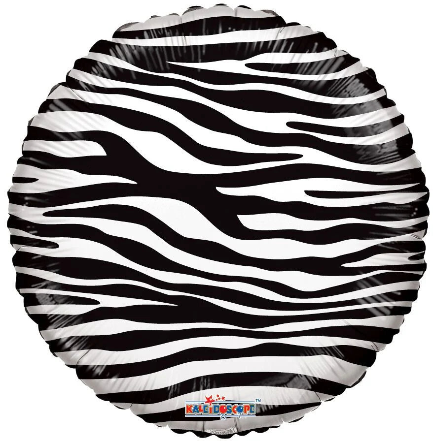 18" Zebra Print Foil Balloons