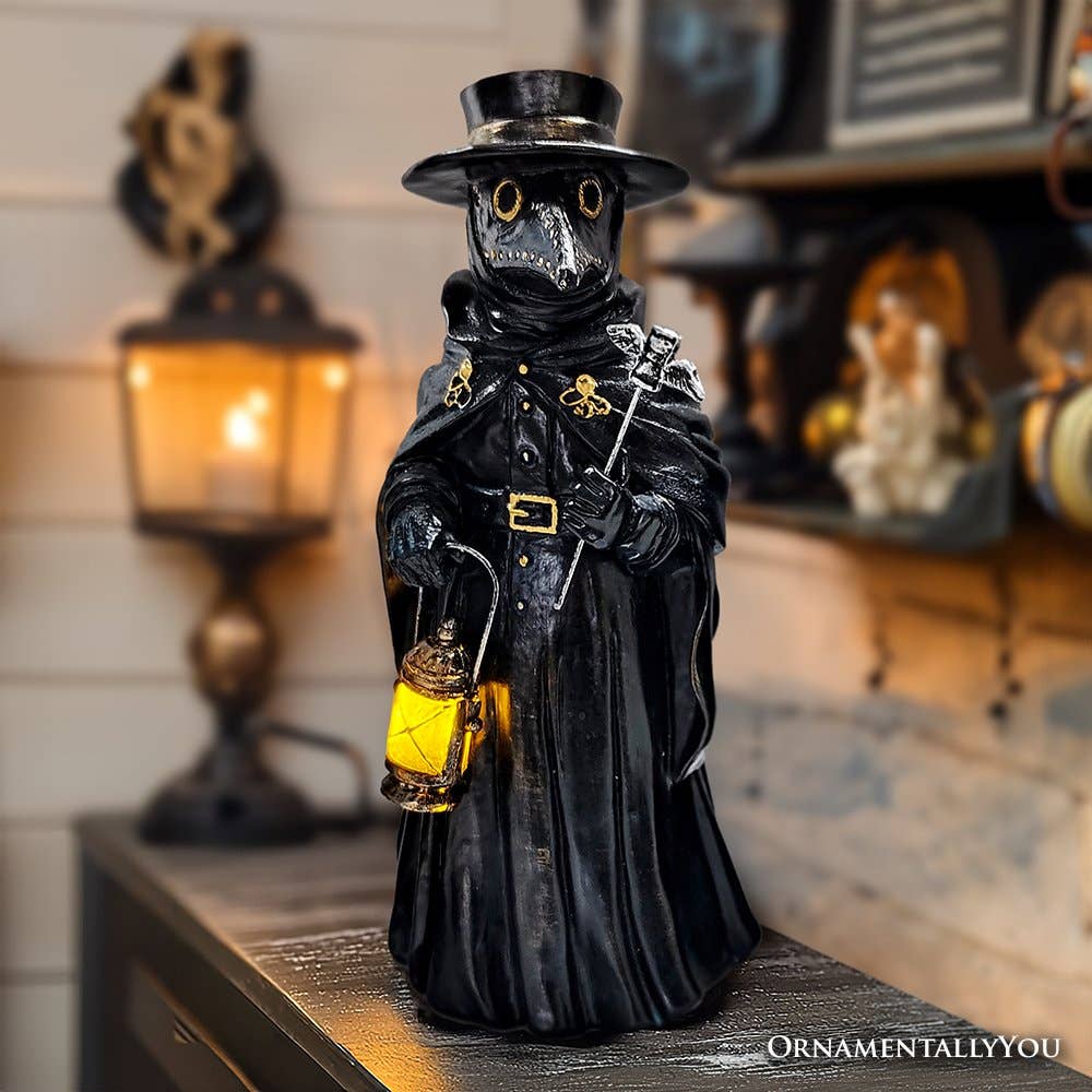 Plague Doctor Creepy Figurine 8"