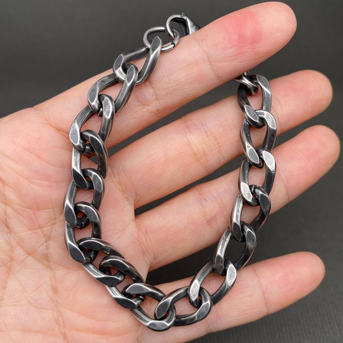 Vintage Men's 8mm Stainless Steel Bracelet