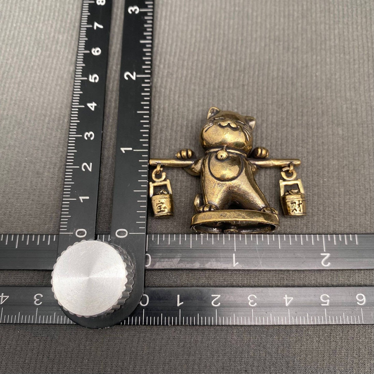 Brass Treasure Cat Figurine
