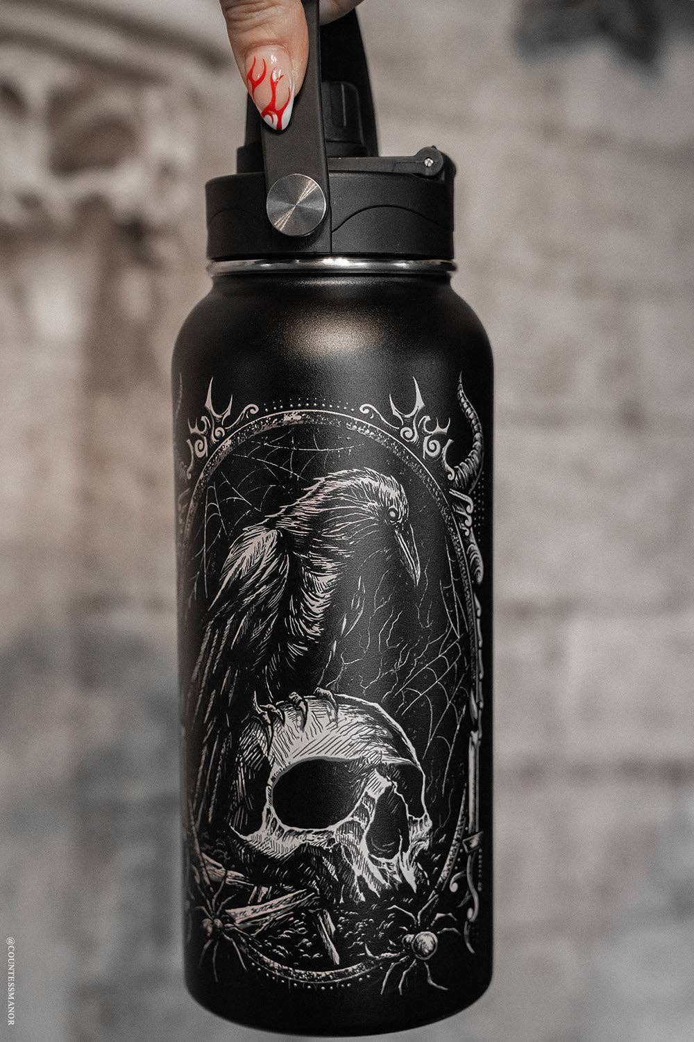 Death Raven 32 Oz Water Bottle