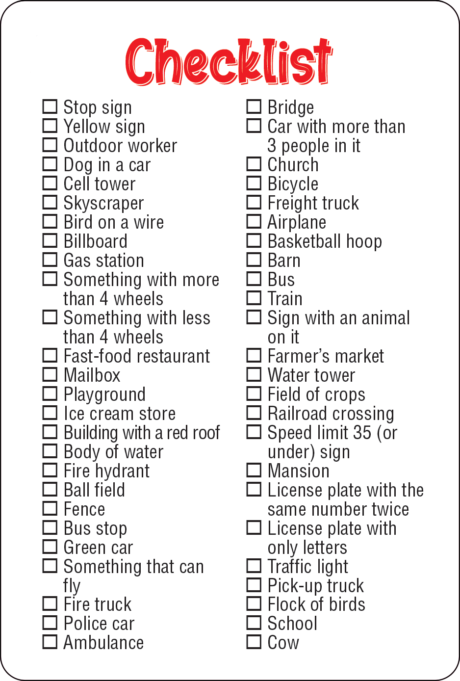 Travel Seek-and-Find Scavenger Hunt Cards