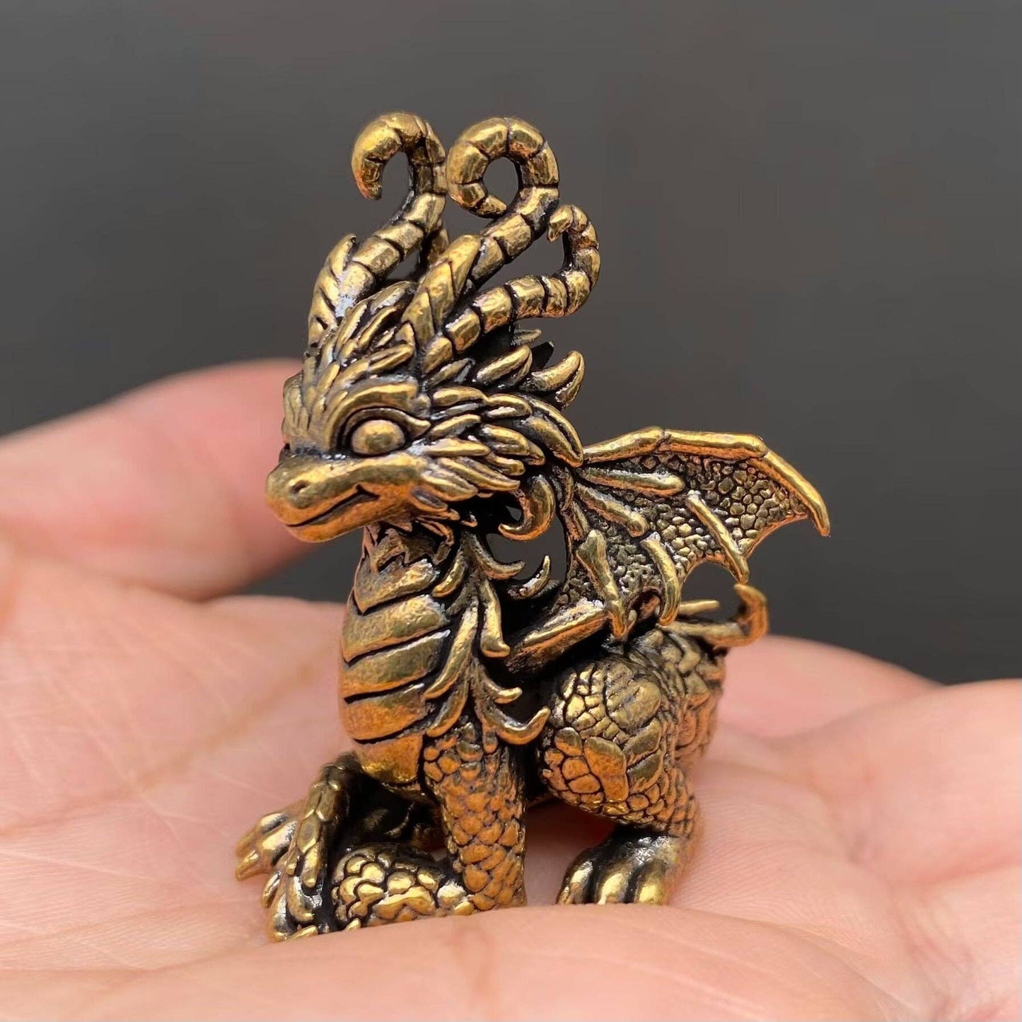 Brass Magic Dragon Figurine