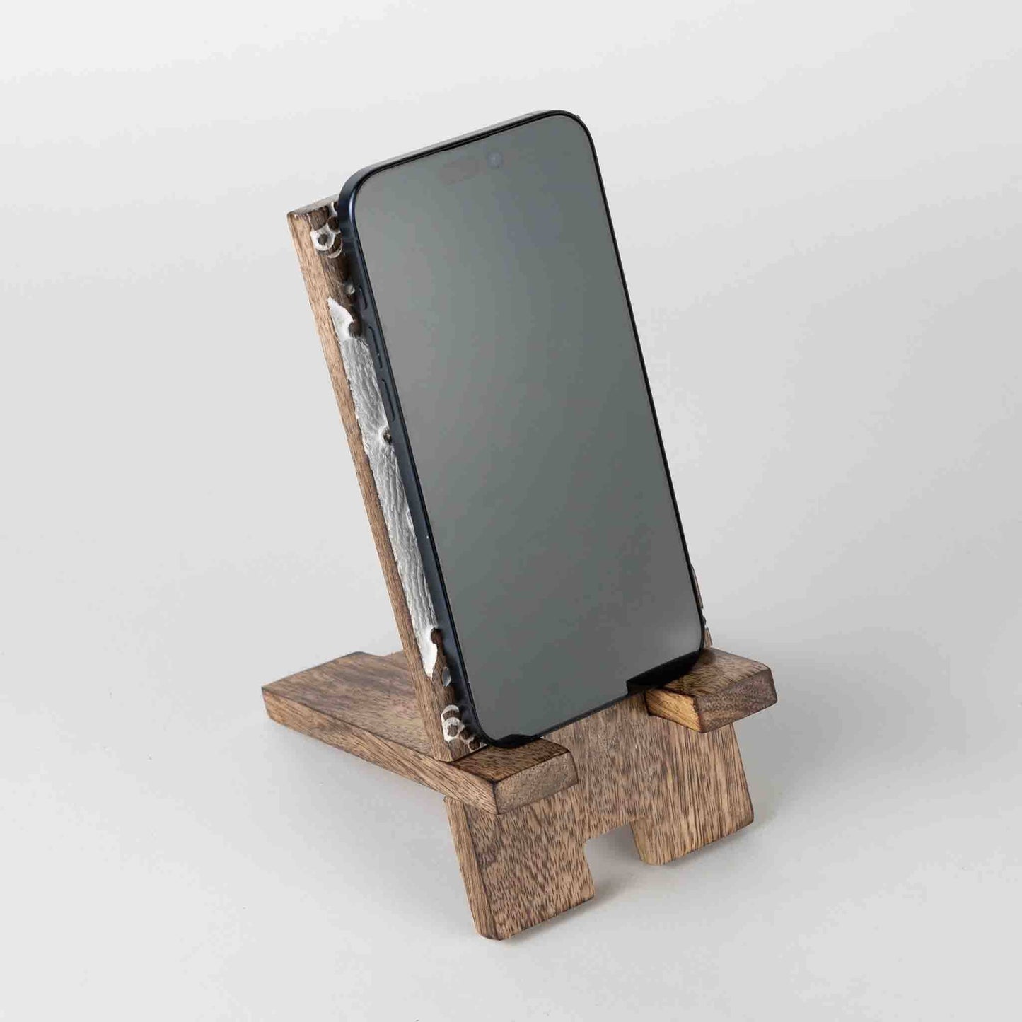 Vasai Mango Wood Phone Stand - Tree of Life