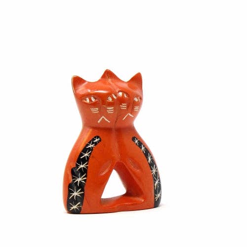 Orange Soapstone Lovey Cats
