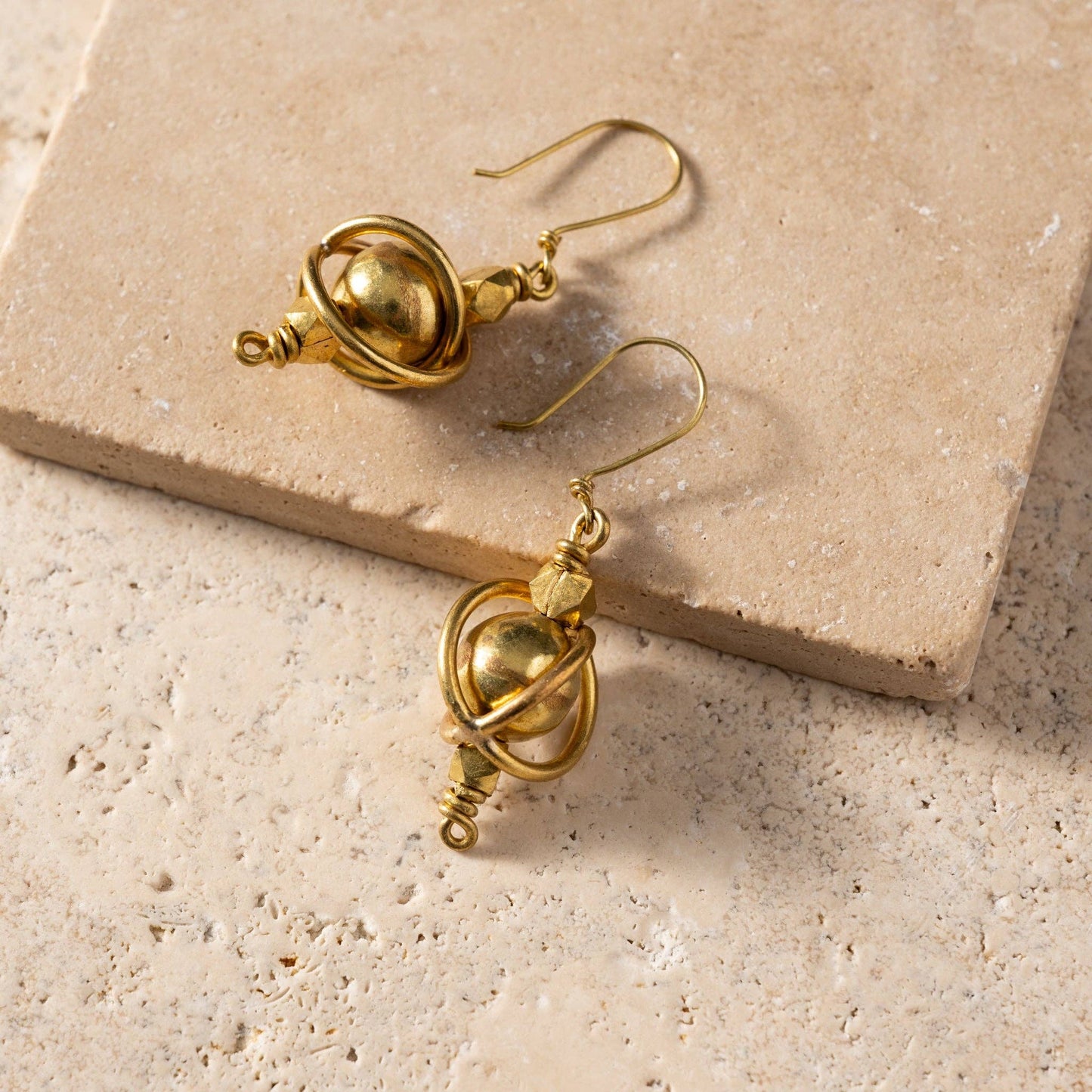 Atma Brass Globe Earrings