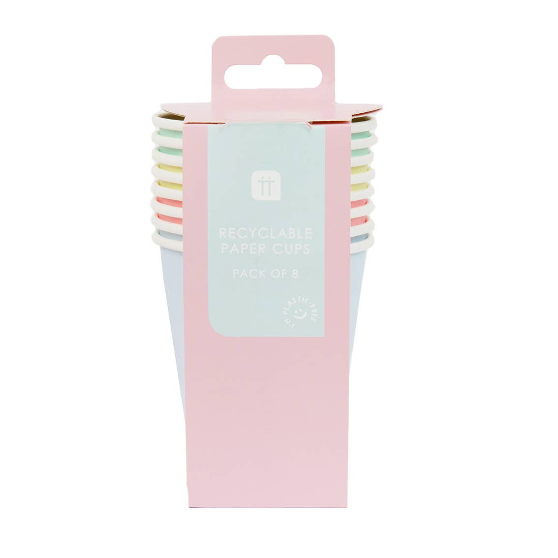 Eco-Friendly Pastel Paper Easter Cups - 8 Pack