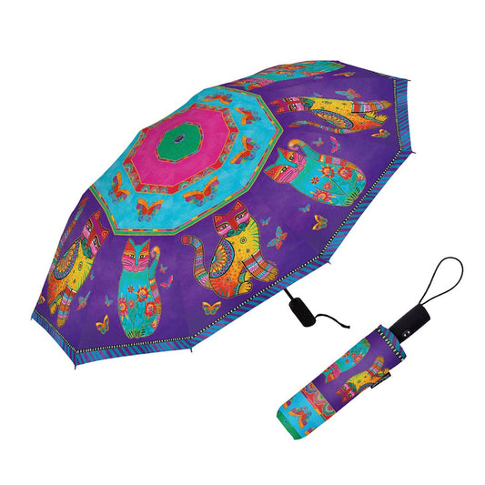 Travel Umbrella - Laurel Burch "Cats & Butterflies"