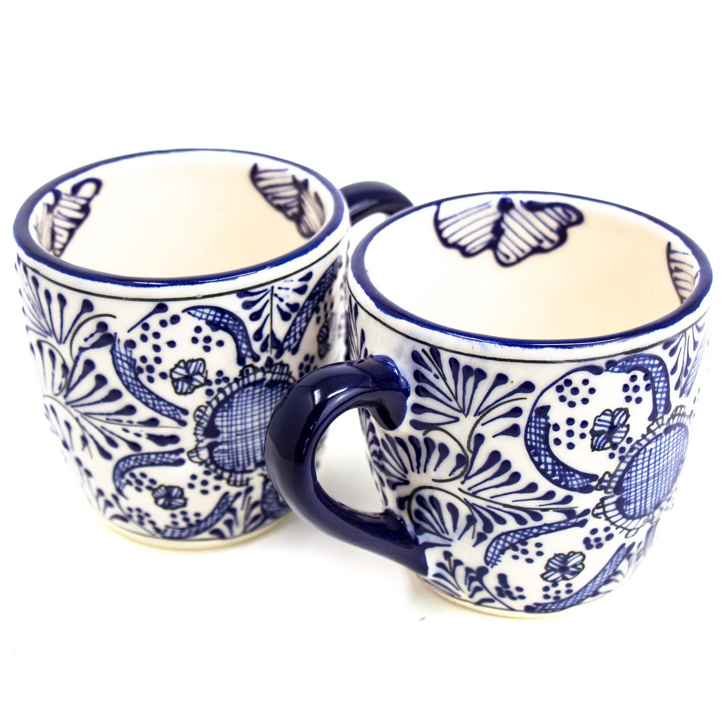 Encantada Handmade Pottery Mug - Blue Flower