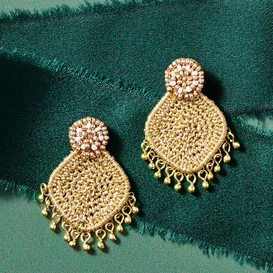 Zari Thread Post Earrings